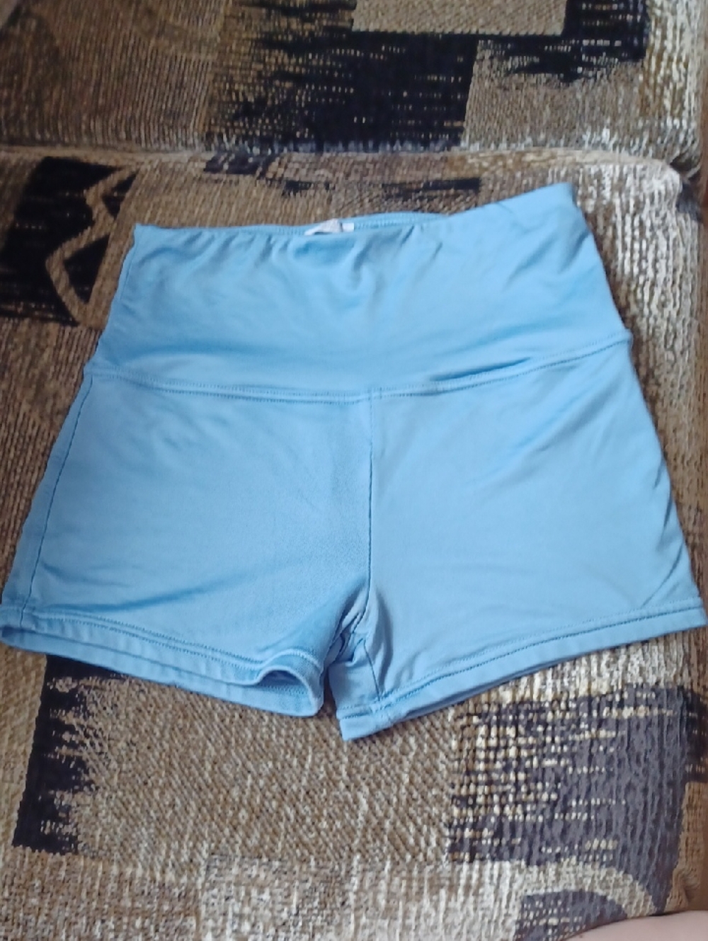 4/$30 Light Blue High-Waist Active Shorts - Size Small